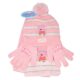 Stamion Σετ Παιδικό Σκουφάκι με Κασκόλ και Γάντια Πλεκτό για Κορίτσι Ροζ PP32520
