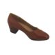 Famous Shoes Γόβες με Χοντρό Μεσαίο Τακούνι Καφέ-QP71-7063-BROWN