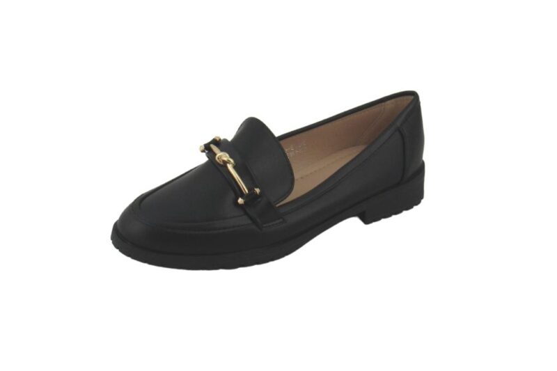 Famous Shoes Γυναικεία Loafers σε Μαύρο Χρώμα-G50-8-BLACK