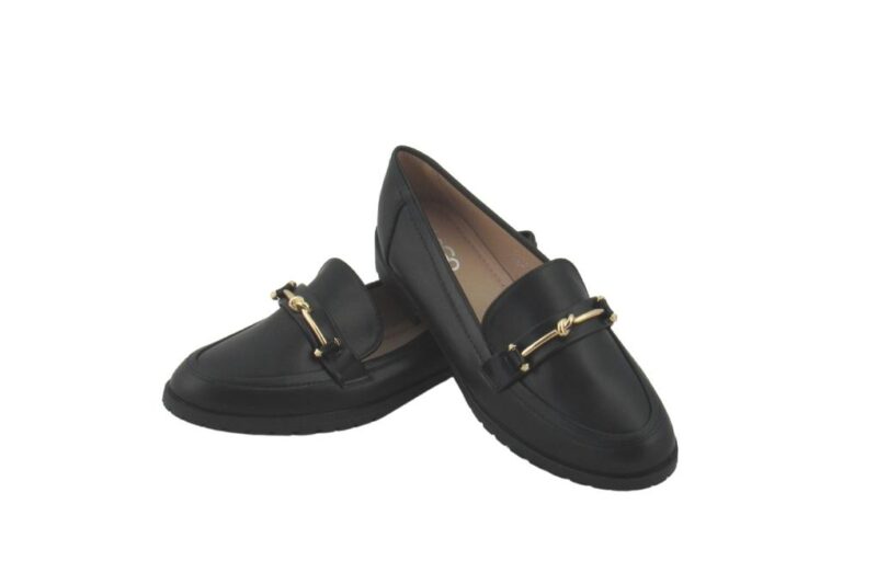 Famous Shoes Γυναικεία Loafers σε Μαύρο Χρώμα-G50-8-BLACK