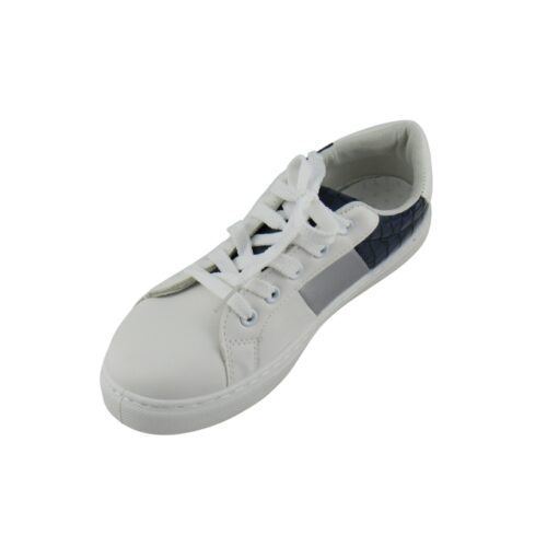 Famous Shoes Γυναικεία Sneakers Λευκά-Y1322-BLUE